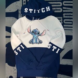 Stitch Blue and White Hoodie